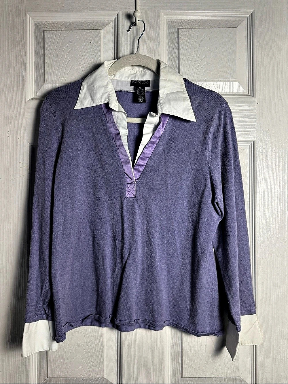Bay Studio Purple & White Tunic Size XL